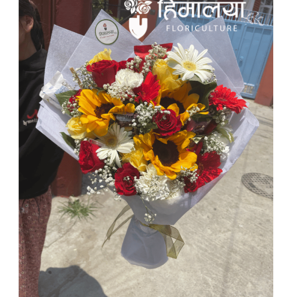 Sunflower & Rose Bouquet